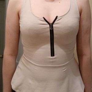 Zipper Front Tank Top